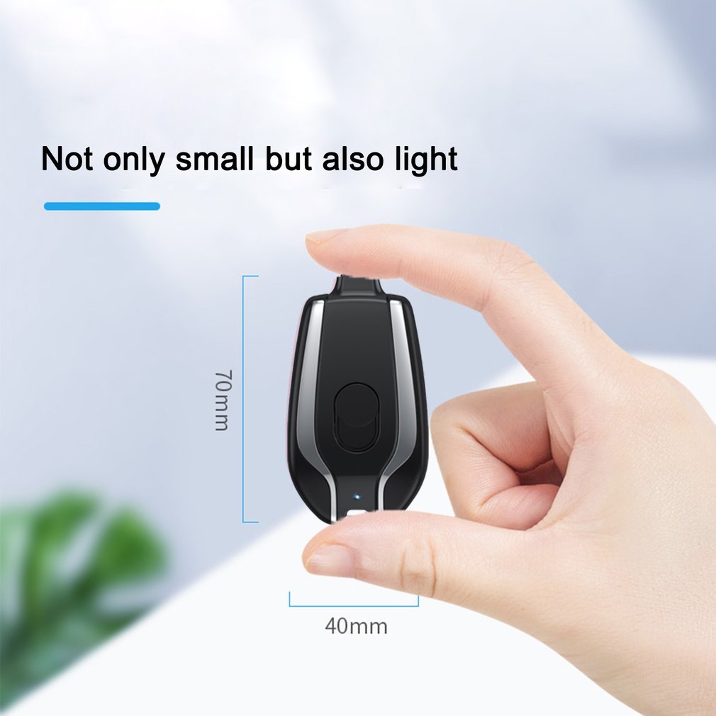 1500mAh Mini Keychain Charger – Ultra-Compact Emergency Power Pod with Fast Charging & Type-C for instant backup power on the go!