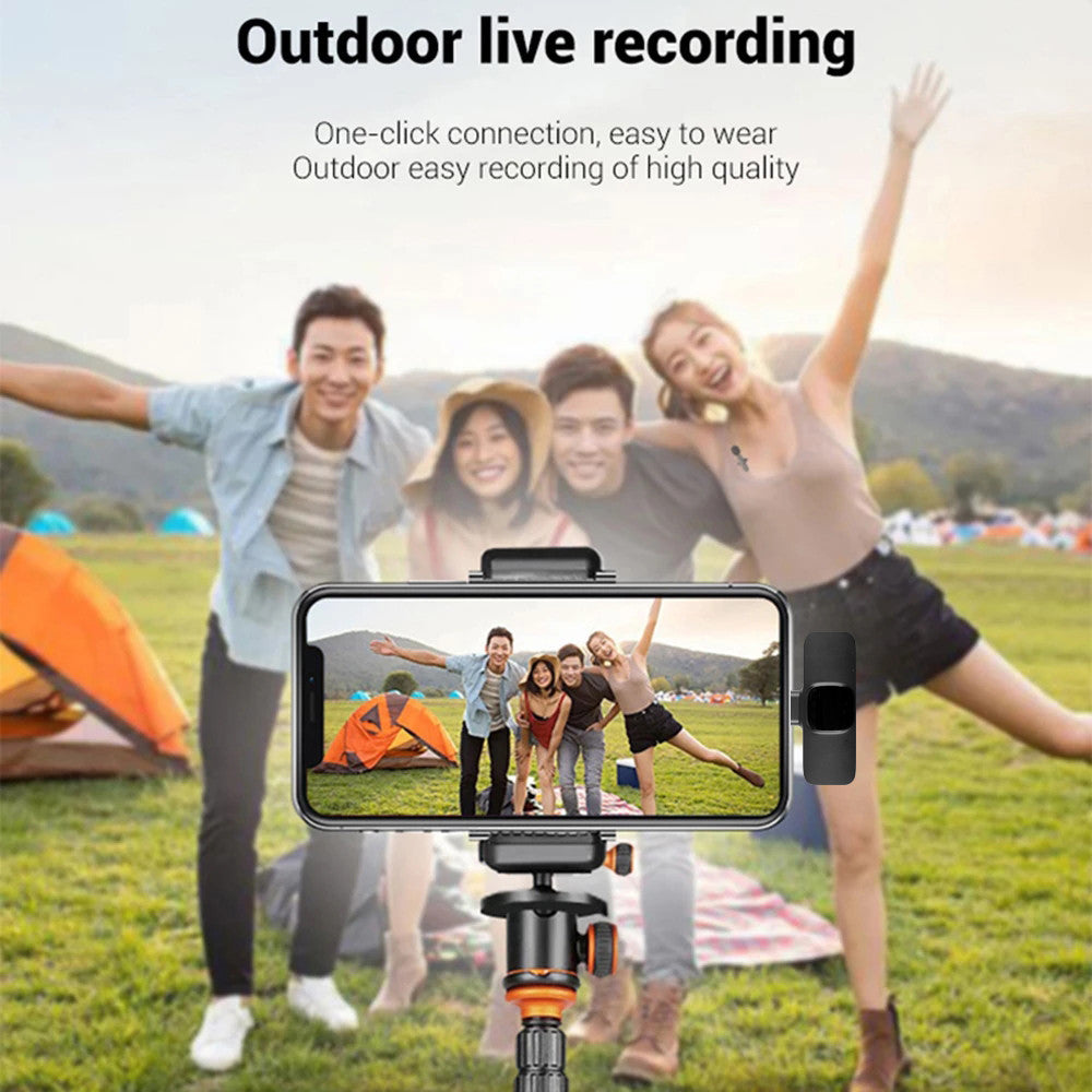 Wireless Lavalier Microphone – Portable Mini Mic for iPhone & Android | Long Battery | Live Streaming & Gaming